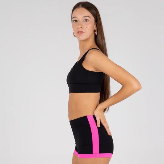 Elite Hot Pant - Black/Lippy Pink